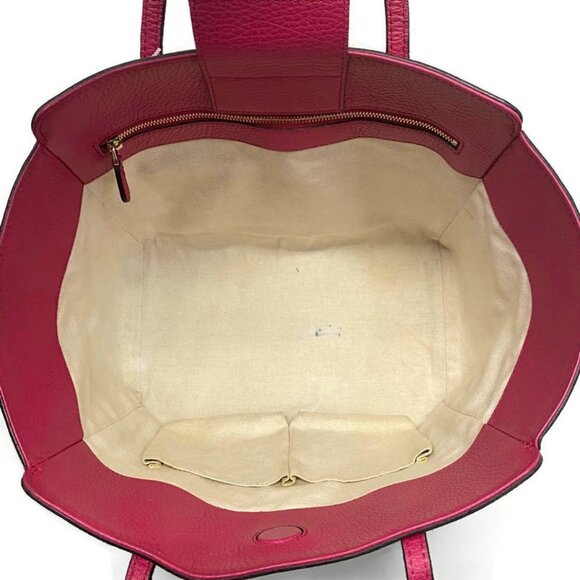 Gucci - Fuchsia Pebble Leather Medium Swing Tote - Picture 5 of 9